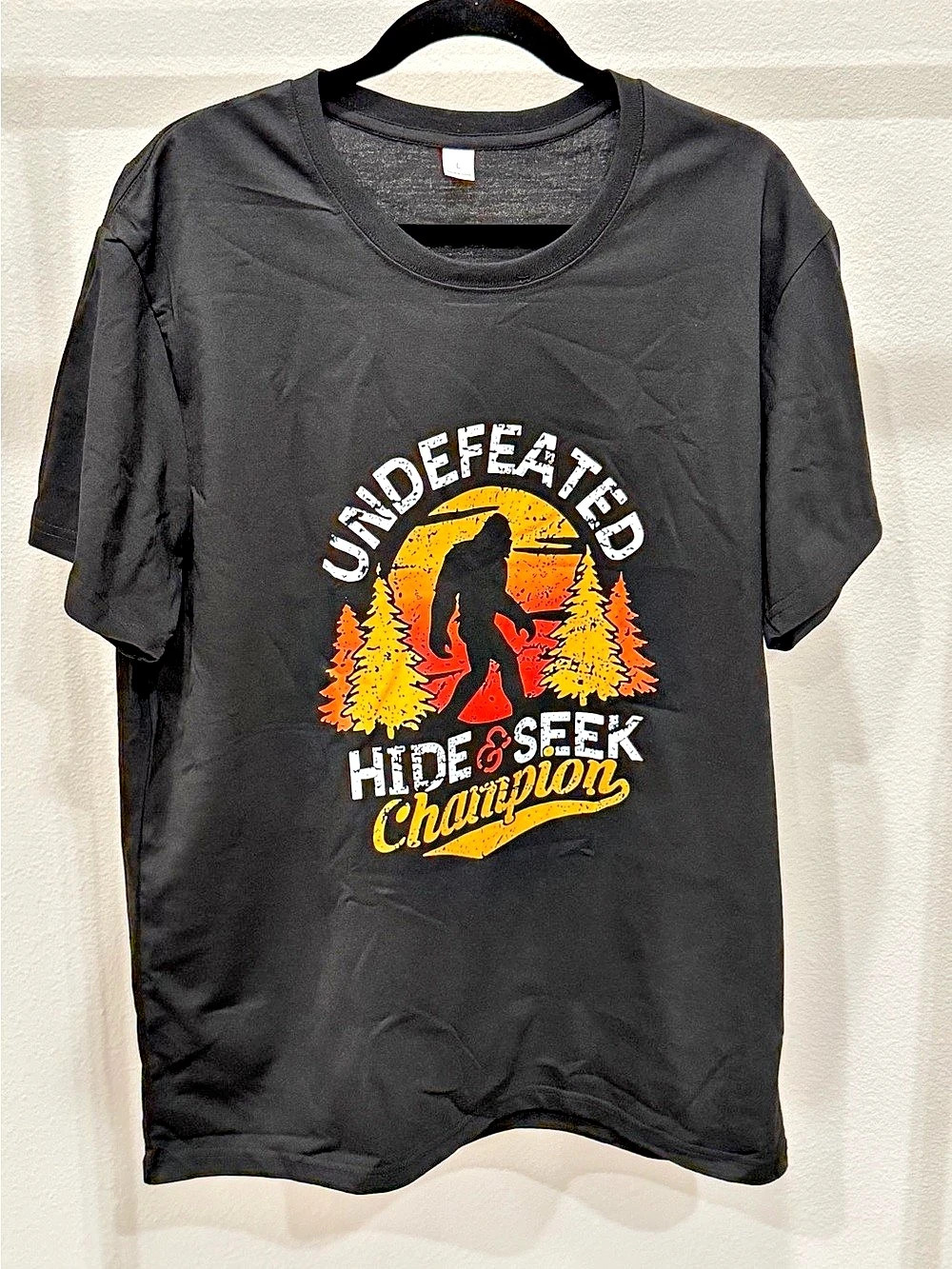 Bigfoot Hide and Seek Champion Graphic Tee Black